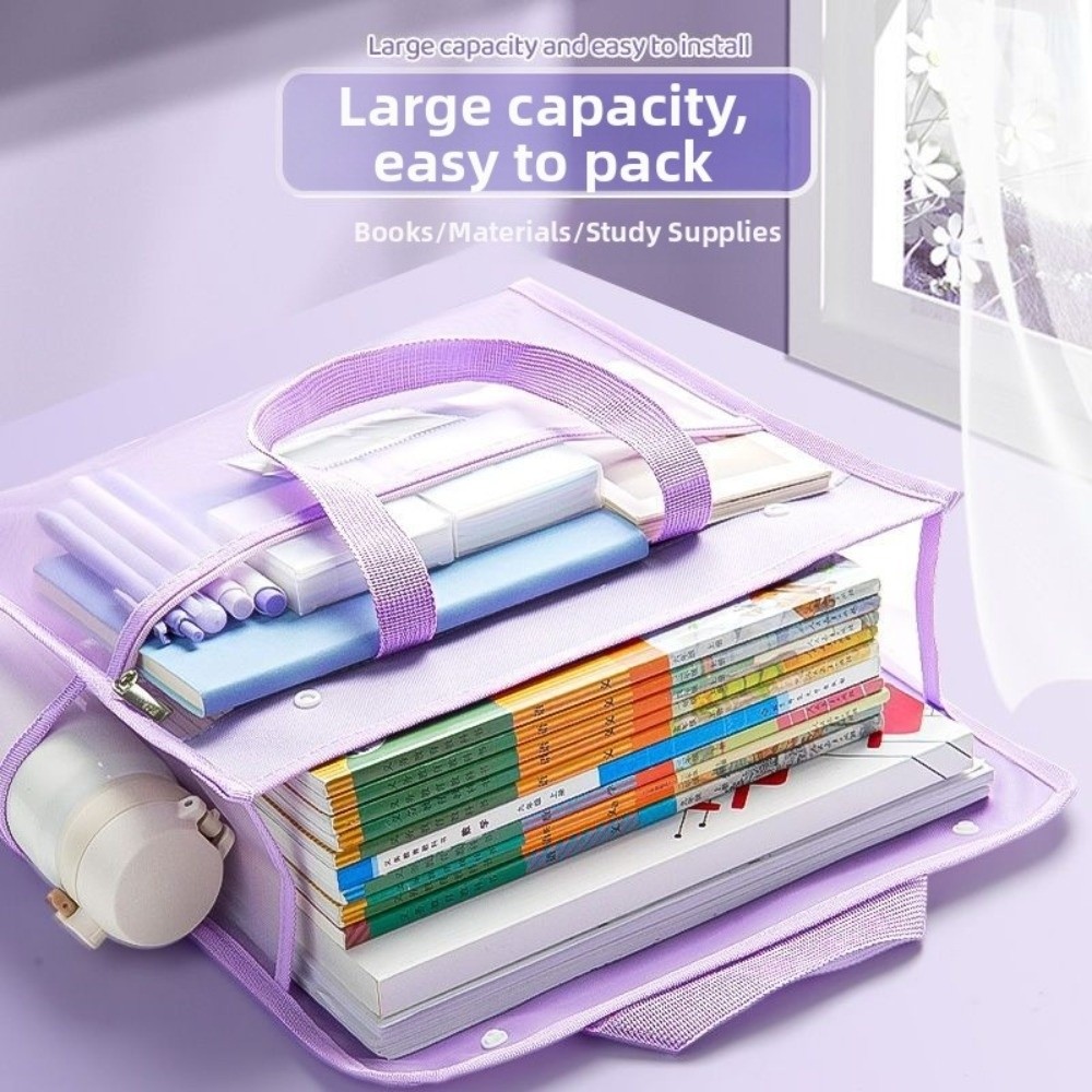 Reusable Zip Bag - Herbruikbare A4 multifunctionele mesh-tas Transparante testpapiertas
