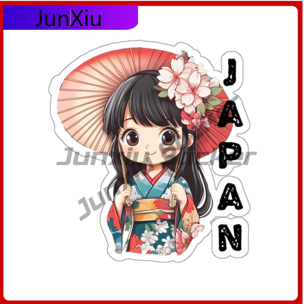 Travel Accessories Girls - Japan Reisstickers Aziatisch Japans Meisje Sticker