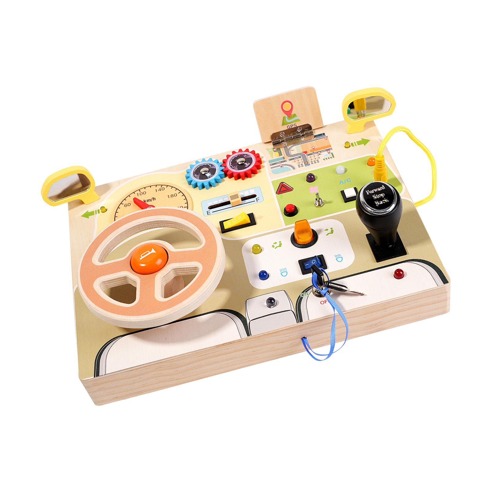 Travel Accessories With Baby - Montessori-activiteitenbord met LED-reis speelgoed voor baby's,