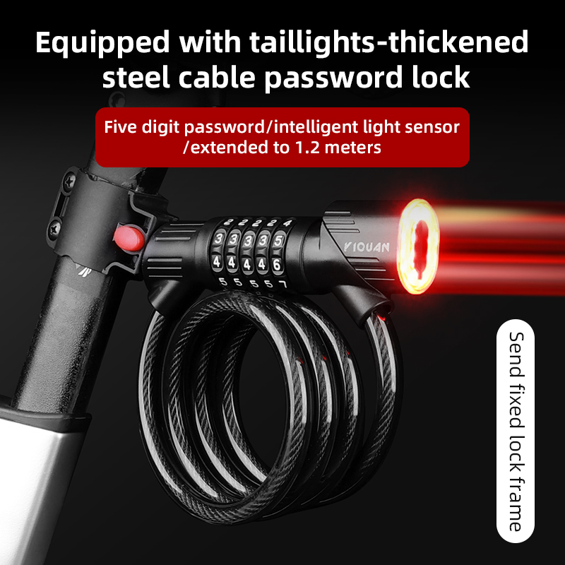 Fietskabelslot van staal, 1,2  - Cable Lock Combination recensie en prijs