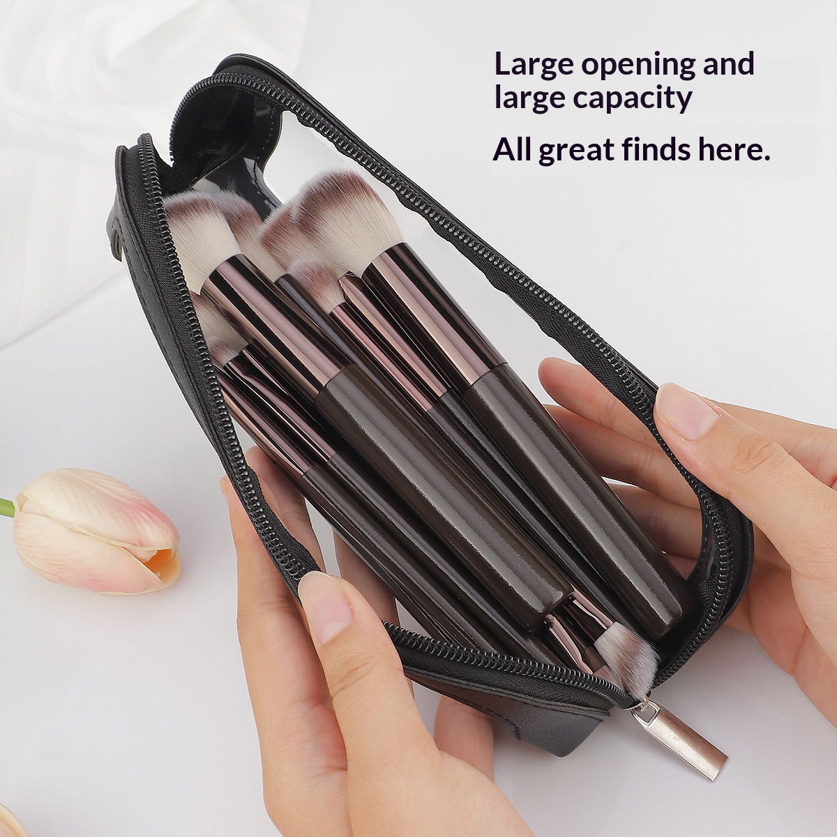 Kleine transparante PU lederen - Travel Accessories Organizer Bag recensie en prijs