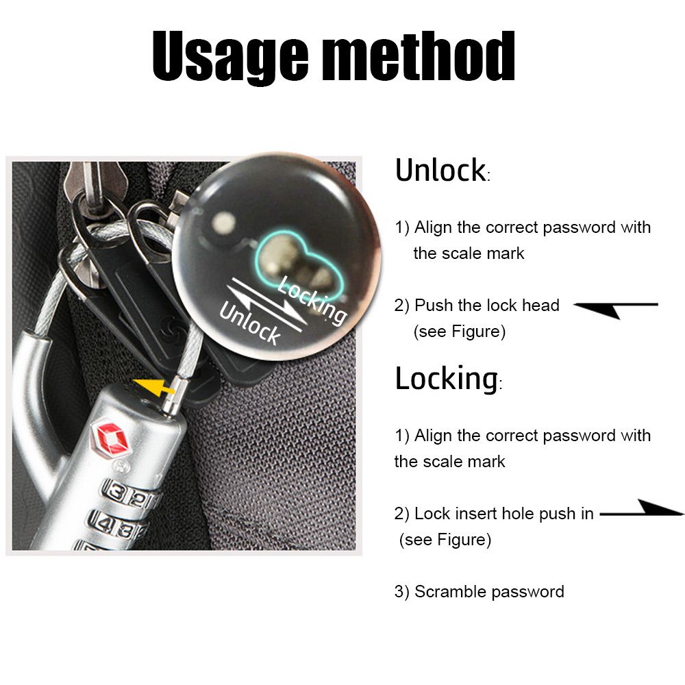 Waterdicht klein hangslot Draa - Cable Lock Combination recensie en prijs