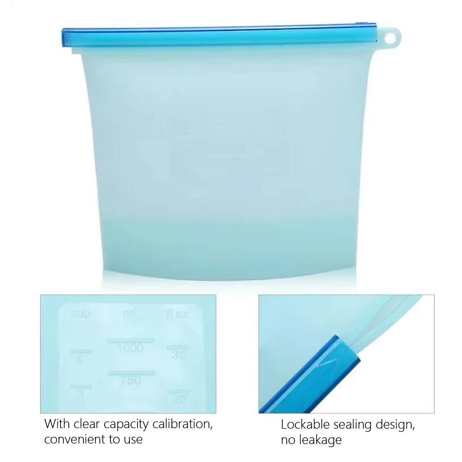 1000ml herbruikbare siliconen  - Reusable Zip Bag recensie en prijs