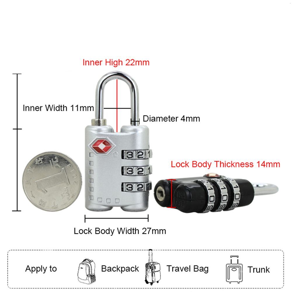 Waterdicht klein hangslot Draa - Cable Lock Combination recensie en prijs