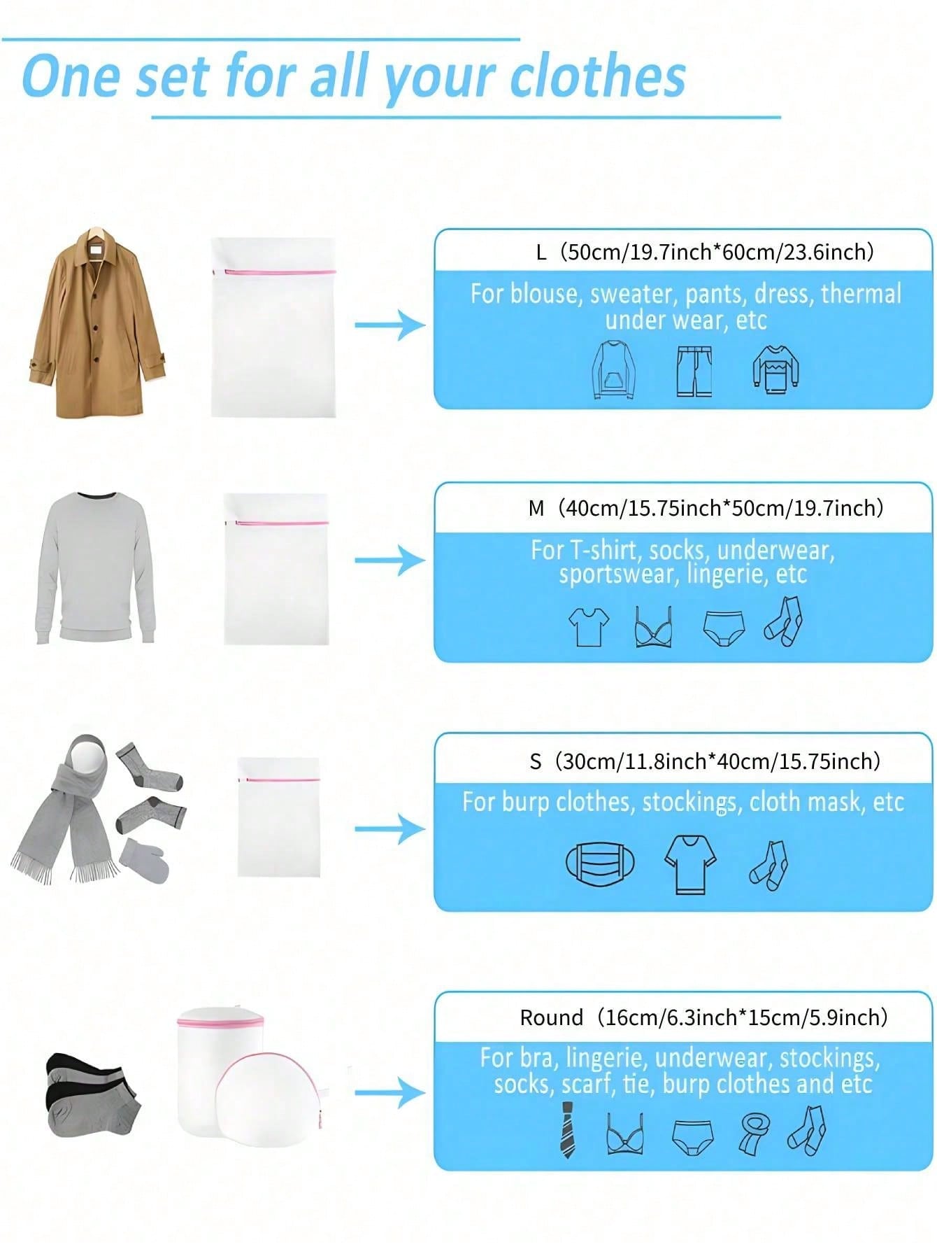 3 stks/set waszakken met ritss - Reusable Zip Bag recensie en prijs