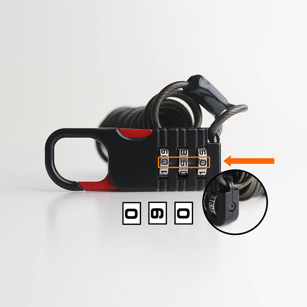 Combinatiehangslot met 3 cijfe - Cable Lock Combination recensie en prijs