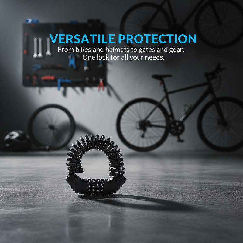 Zwart motorhelmslot 4-cijferig - Cable Lock Combination recensie en prijs