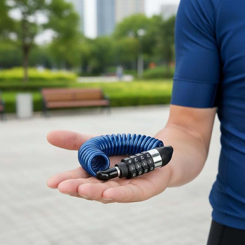 Zwart motorhelmslot 4-cijferig - Cable Lock Combination recensie en prijs